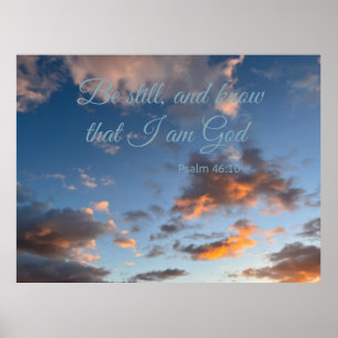Bibelverse Psalm 46:10 Poster