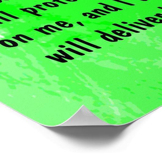 Bibelverse Psalm 91 Poster (Ecke)