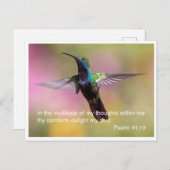 Bibelverse - Psalm 94 Vers 19 Postkarte (Vorne/Hinten)