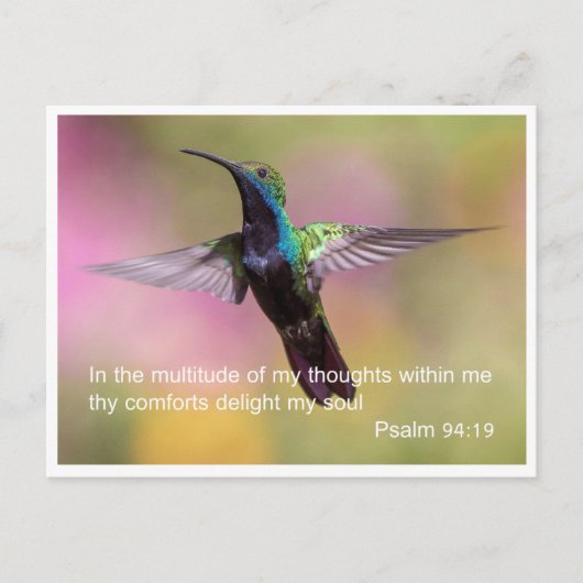 Bibelverse - Psalm 94 Vers 19 Postkarte (Vorderseite)