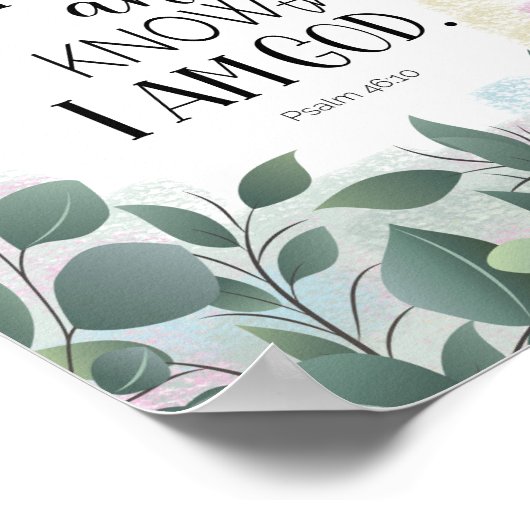 Bibelverse Psalm Poster (Ecke)