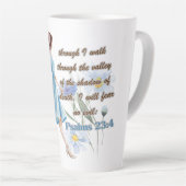 Bibelverse Psalmen 23:4 Latte-Tasse Milchtasse (Rechte Ecke)