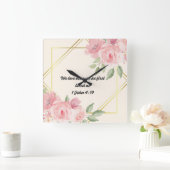 Bibelverse Quadratische Wanduhr (Zuhause)