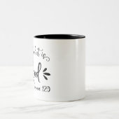 Bibelverse - Römer 12:9 Zweifarbige Tasse (Mittel)