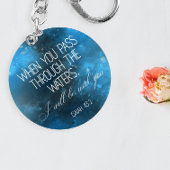 Bibelverse rund um den blauen Schlüsselanhänger