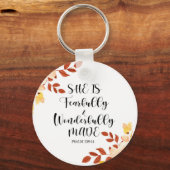 Bibelverse Runder Schlüsselanhänger (Vorderseite)