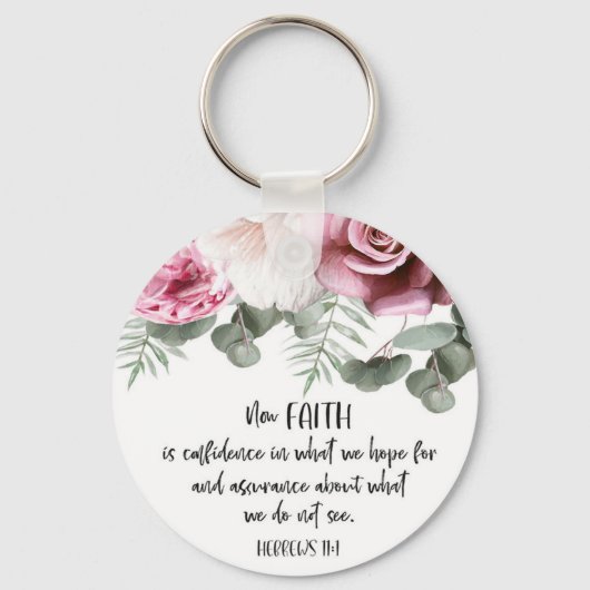 Bibelverse Runder Schlüsselanhänger (Vorderseite)