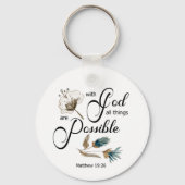 Bibelverse Runder Schlüsselanhänger (Vorderseite)