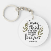 Bibelverse Runder Schlüsselanhänger (Vorderseite)