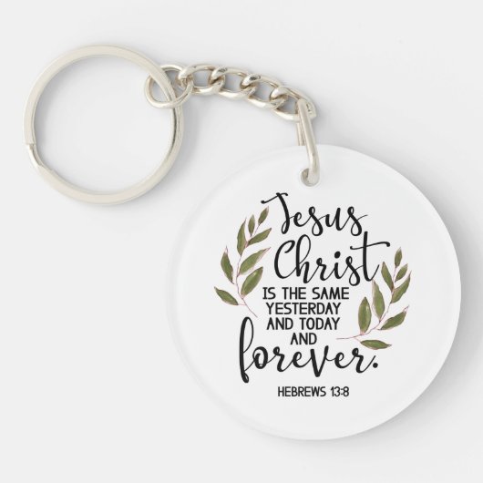 Bibelverse Runder Schlüsselanhänger (Vorderseite)