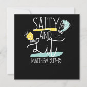 Bibelverse Salty und Lit Matthew 51315 Einladung (Vorderseite)