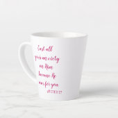 Bibelverse schürt Ihn die Angst Milchtasse (Linke Ecke)