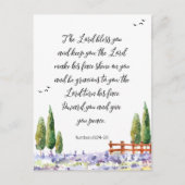 Bibelverse - Segen: Die Lord-Schrift Postkarte (Vorderseite)