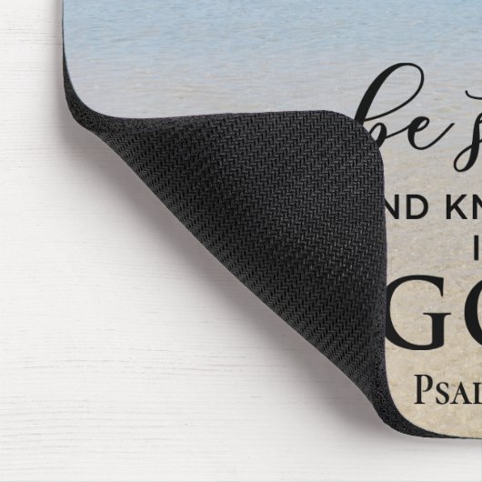 Bibelverse sei still und weiß, dass ich Gott Mouse Mousepad (Ecke)