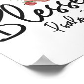 Bibelverse Selig Psalm 23 Rose Blume Poster (Ecke)