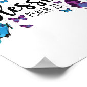 Bibelverse Selig Psalm 23 Schmetterling Poster (Ecke)