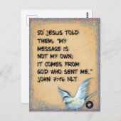 Bibelverse-Speicherkarte im Format Postkarte John  (Vorne/Hinten)