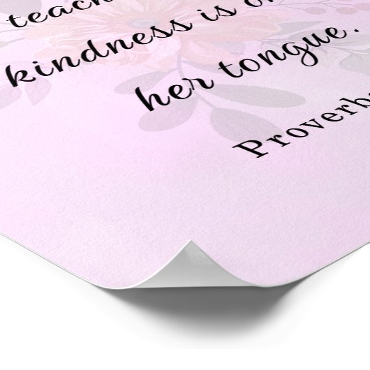 Bibelverse, Sprichwörter 31:26 Poster (Ecke)