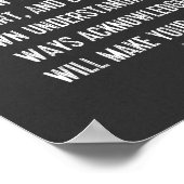 Bibelverse-Sprichwörter 3:5-6, Schwarz und Weiß Poster (Ecke)