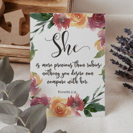 Bibelverse-Sprichwortkarte Tischnummer