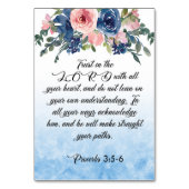 Bibelverse-Sprichwortkarte Tischnummer (Vorderseite)