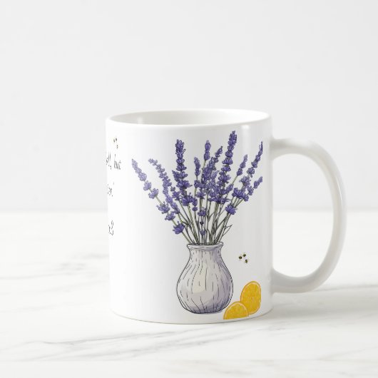 Bibelverse Tasse Lavender und Lemon Thema (Rechts)