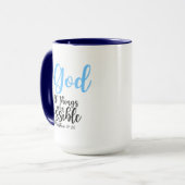 Bibelverse-Tasse - Matthew 19:26 Tasse (Vorderseite Links)