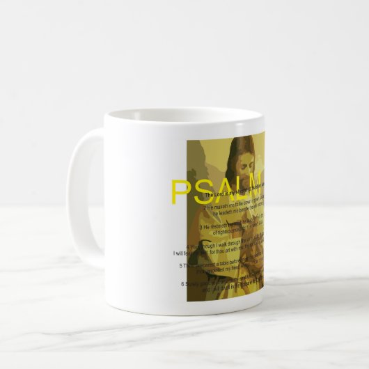 Bibelverse Tasse Tag 10, PSALM 23 (Vorderseite Links)
