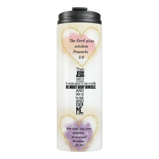 Bibelverse Thermosbecher (Vorderseite)