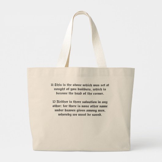 Bibelverse Tote Bag Jumbo Stoffbeutel (Rückseite)