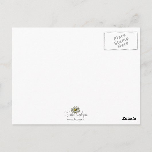 Bibelverse tun alles in LIEBE, Kind, Blume Postkarte (Rückseite)