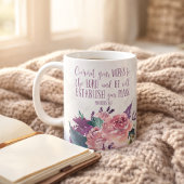 Bibelverse Typografie auf der Marble-Blume Kaffeetasse