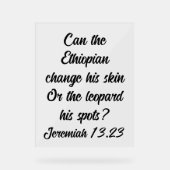 Bibelverse über Äthiopien Acrylschild (Vorderseite)