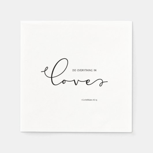 Bibelverse über Liebe White Serviette (Vorderseite)