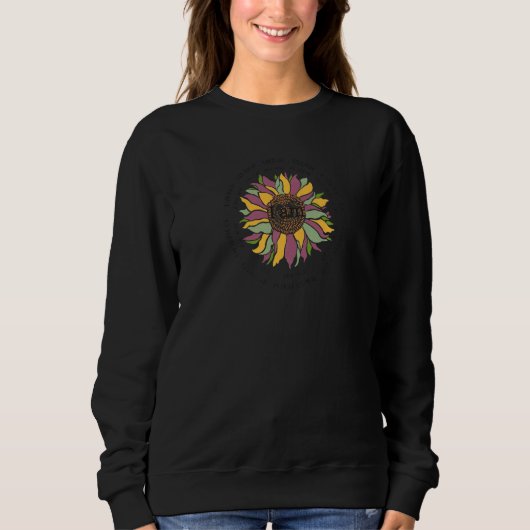 Bibelverse über Sonnenblumen Sweatshirt (Vorderseite)