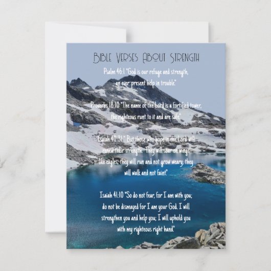 Bibelverse über Stärke Einladung (Vorderseite)