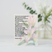 Bibelverse und Blume Postkarte (Stehend Vorderseite)