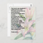 Bibelverse und Blume Postkarte (Vorne/Hinten)