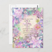 Bibelverse und Blume Postkarte (Vorne/Hinten)