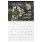 Bibelverse und Blume zur Förderung Christlicher Kalender (Mär 2027)