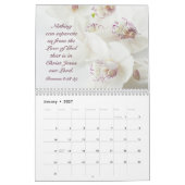 Bibelverse und Blume zur Förderung Christlicher Kalender (Jan 2027)