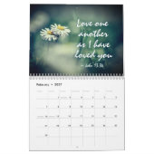 Bibelverse und Blume zur Förderung Christlicher Kalender (Feb 2027)
