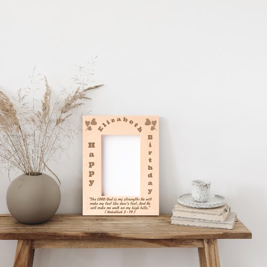 Bibelverse und einfache vertikale Texte zum Geburt Geätzte Rahmen