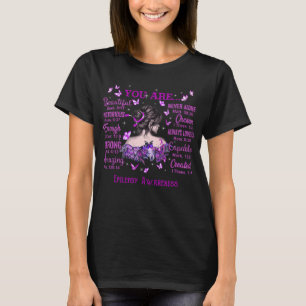 Bibelverse und Schmetterlinge zum Epilepsie-Bewuss T-Shirt