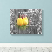 Bibelverse und Tulips Leinwanddruck (Insitu (Holzboden))