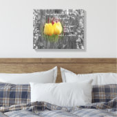 Bibelverse und Tulips Leinwanddruck (Insitu (Schlafzimmer))