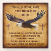 Bibelverse-Untersetzer mit Glasuntersetzer (Vorderseite)