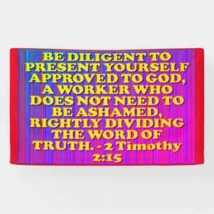 Bibelverse vom 2. Timothy 2:15. Banner