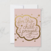 Bibelverse von 1 Samuel 1:27 Einladung (Vorderseite)