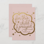 Bibelverse von 1 Samuel 1:27 Einladung (Vorne/Hinten)